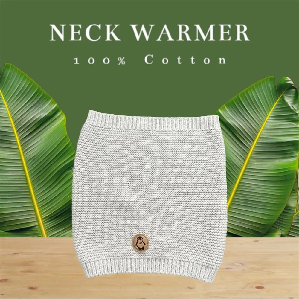 Cozy Taupe H&M Kids Cotton Neck Warmer & Toddler Mitten Set | OS | Preowned